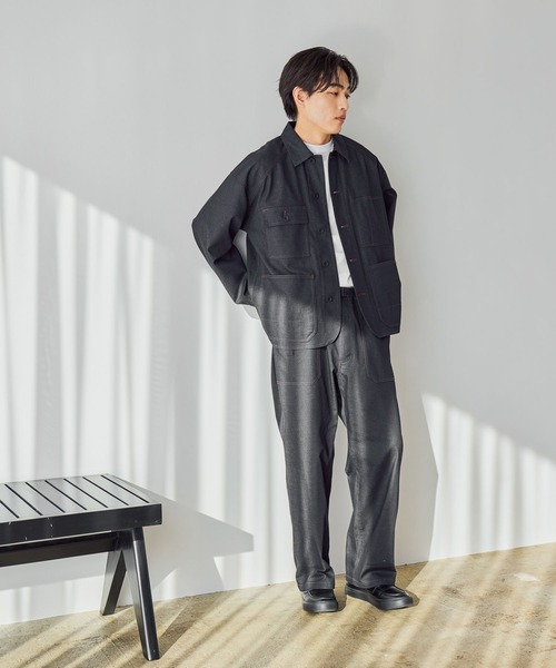 GLOBAL WORK(グローバルワーク)の「クリーンデニム/カバーオール/CLEAN MODE/632381(ブルゾン・メンズ・ダークネイビー/グレー・X-LARGE/LARGE/MEDIUM/SMALL)」の6枚目の写真