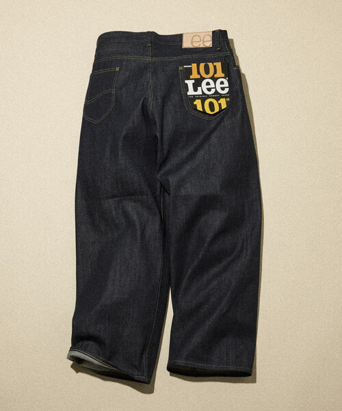 Lee(リー)の「Lee × FREAK'S STORE/リー 別注 RIDERS 101 WIDE LEG/ライダース ワンオーワンジェー ワイドレッグ パンツ デニムパンツ(デニムパンツ・メンズ・ネイビー/インディゴブルー・34/30/32)」の4枚目の写真