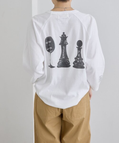 ear PAPILLONNER(イアパピヨネ)の「Kendai×SUM1 STYLE別注ロングTシャツ【SUM1 STYLE】(Tシャツ/カットソー・レディース・ホワイト/ブラック・FREE)」の1枚目の写真