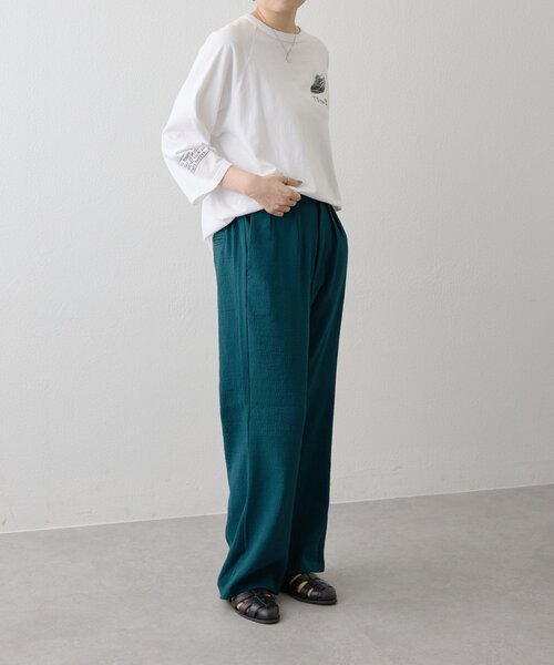 ear PAPILLONNER(イアパピヨネ)の「Kendai×SUM1 STYLE別注ロングTシャツ【SUM1 STYLE】(Tシャツ/カットソー・レディース・ホワイト/ブラック・FREE)」の8枚目の写真
