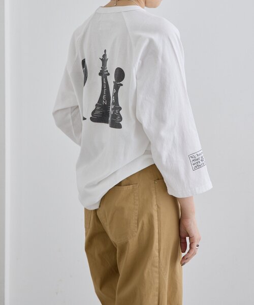 ear PAPILLONNER(イアパピヨネ)の「Kendai×SUM1 STYLE別注ロングTシャツ【SUM1 STYLE】(Tシャツ/カットソー・レディース・ホワイト/ブラック・FREE)」の11枚目の写真