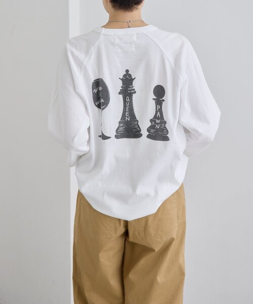 ear PAPILLONNER(イアパピヨネ)の「Kendai×SUM1 STYLE別注ロングTシャツ【SUM1 STYLE】(Tシャツ/カットソー・レディース・ホワイト/ブラック・FREE)」の12枚目の写真