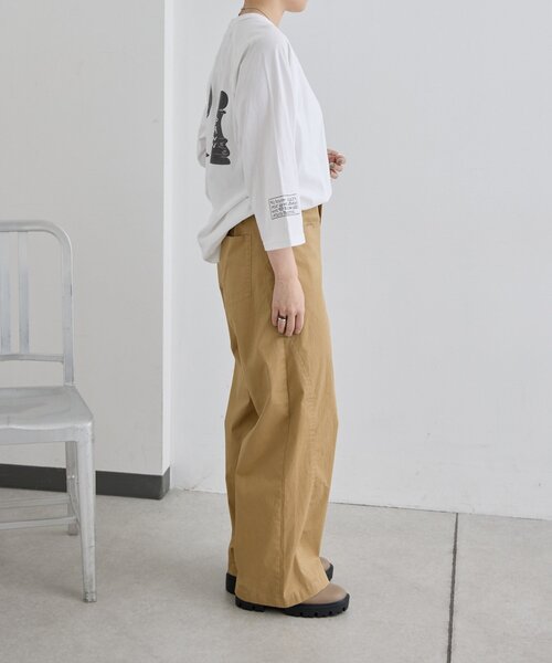 ear PAPILLONNER(イアパピヨネ)の「Kendai×SUM1 STYLE別注ロングTシャツ【SUM1 STYLE】(Tシャツ/カットソー・レディース・ホワイト/ブラック・FREE)」の13枚目の写真