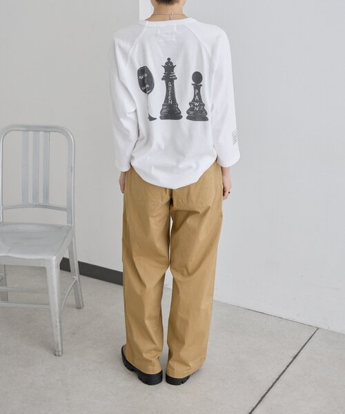 ear PAPILLONNER(イアパピヨネ)の「Kendai×SUM1 STYLE別注ロングTシャツ【SUM1 STYLE】(Tシャツ/カットソー・レディース・ホワイト/ブラック・FREE)」の14枚目の写真