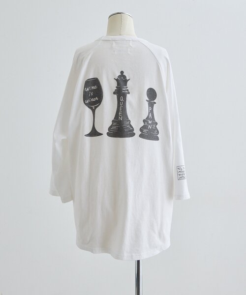 ear PAPILLONNER(イアパピヨネ)の「Kendai×SUM1 STYLE別注ロングTシャツ【SUM1 STYLE】(Tシャツ/カットソー・レディース・ホワイト/ブラック・FREE)」の17枚目の写真