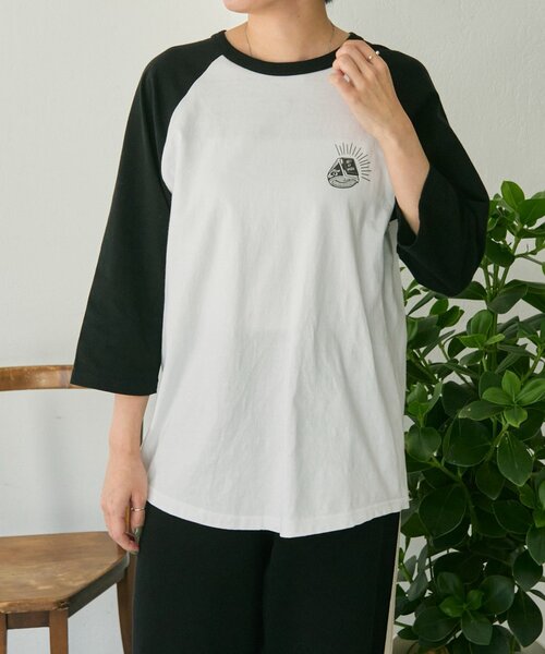 ear PAPILLONNER(イアパピヨネ)の「Kendai×SUM1 STYLE別注ロングTシャツ【SUM1 STYLE】(Tシャツ/カットソー・レディース・ホワイト/ブラック・FREE)」の20枚目の写真