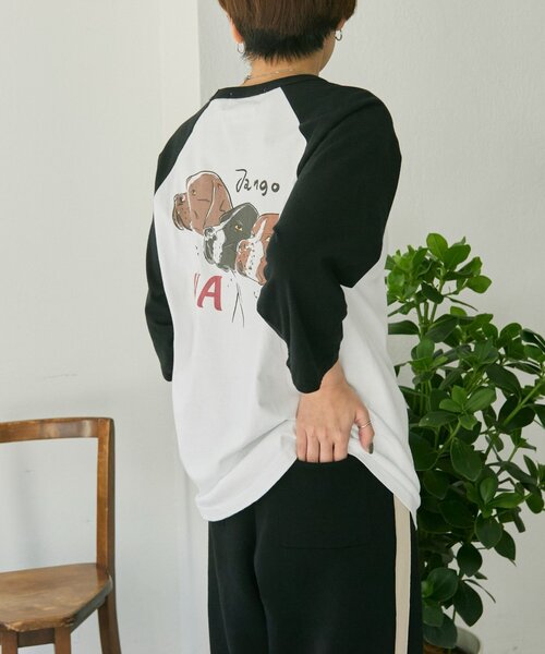 ear PAPILLONNER(イアパピヨネ)の「Kendai×SUM1 STYLE別注ロングTシャツ【SUM1 STYLE】(Tシャツ/カットソー・レディース・ホワイト/ブラック・FREE)」の17枚目の写真