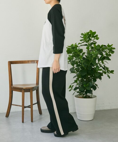 ear PAPILLONNER(イアパピヨネ)の「Kendai×SUM1 STYLE別注ロングTシャツ【SUM1 STYLE】(Tシャツ/カットソー・レディース・ホワイト/ブラック・FREE)」の13枚目の写真