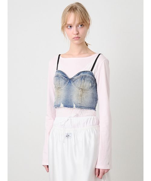 Soiled Denim Bustier/ソイルドデニムビスチェ