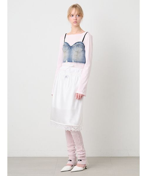 SORIN(ソリン )の「Soiled Denim Bustier/ソイルドデニムビスチェ(その他トップス・レディース・インディゴブルー/ライトピンク・36/38)」の14枚目の写真