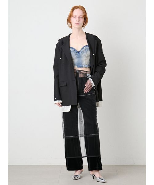 SORIN(ソリン )の「Soiled Denim Bustier/ソイルドデニムビスチェ(その他トップス・レディース・インディゴブルー/ライトピンク・36/38)」の17枚目の写真
