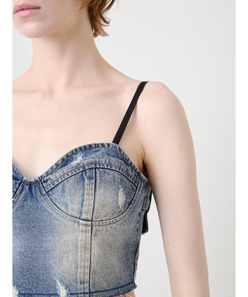 SORIN(ソリン )の「Soiled Denim Bustier/ソイルドデニムビスチェ(その他トップス・レディース・インディゴブルー/ライトピンク・36/38)」の20枚目の写真