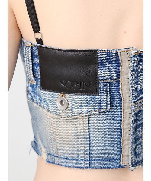 SORIN(ソリン )の「Soiled Denim Bustier/ソイルドデニムビスチェ(その他トップス・レディース・インディゴブルー/ライトピンク・36/38)」の21枚目の写真