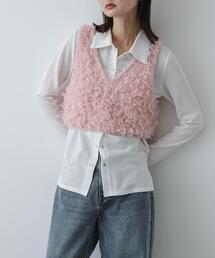 SENSE OF PLACE by URBAN RESEARCH | 『洗濯可』2wayリボンヤーンループニットベスト(ベスト)