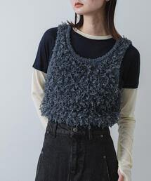 SENSE OF PLACE by URBAN RESEARCH | 『洗濯可』2wayリボンヤーンループニットベスト(ベスト)