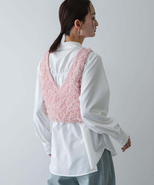 洗濯可』2wayリボンヤーンループニットベスト（ベスト）｜SENSE OF