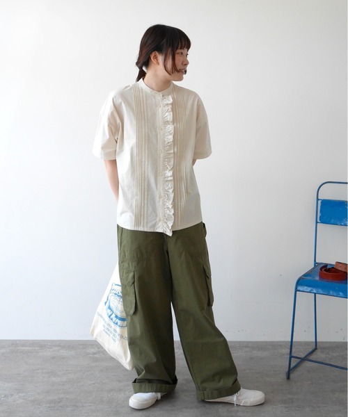 PAR ICI(パーリッシィ)の「高密度ツイル ワークパンツ(その他パンツ・レディース・ネイビー/カーキ・FREE)」の1枚目の写真