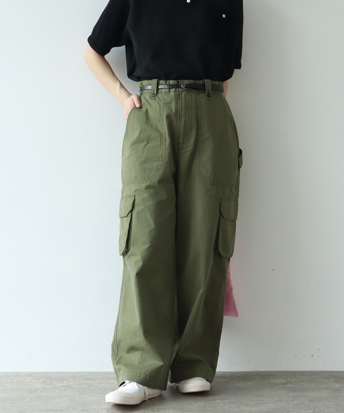 PAR ICI(パーリッシィ)の「高密度ツイル ワークパンツ(その他パンツ・レディース・ネイビー/カーキ・FREE)」の19枚目の写真