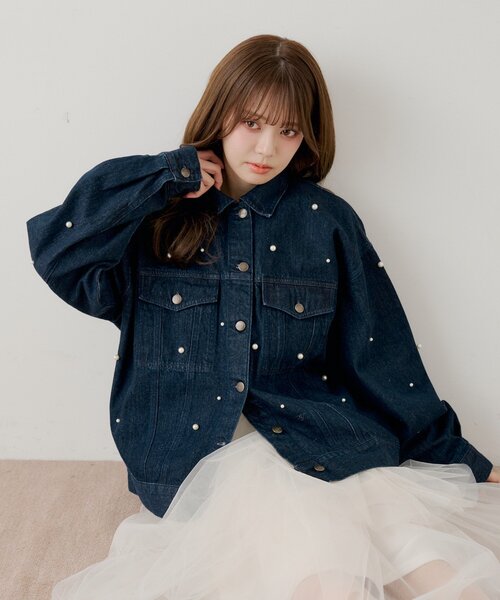 Chico(チコ)の「ルーズデニムジャケット(デニムジャケット・レディース・ネイビー/ブルー系その他6/ブルー系その他3/ブルー系その他・FREE)」の5枚目の写真