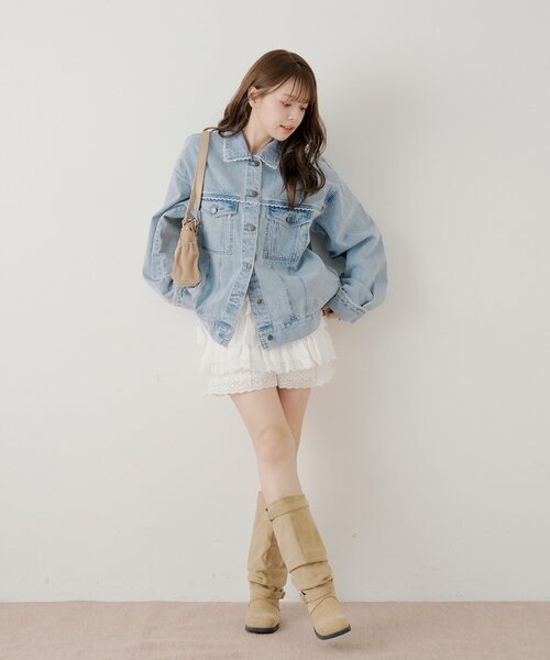 Chico(チコ)の「ルーズデニムジャケット(デニムジャケット・レディース・ネイビー/ブルー系その他6/ブルー系その他3/ブルー系その他・FREE)」の7枚目の写真