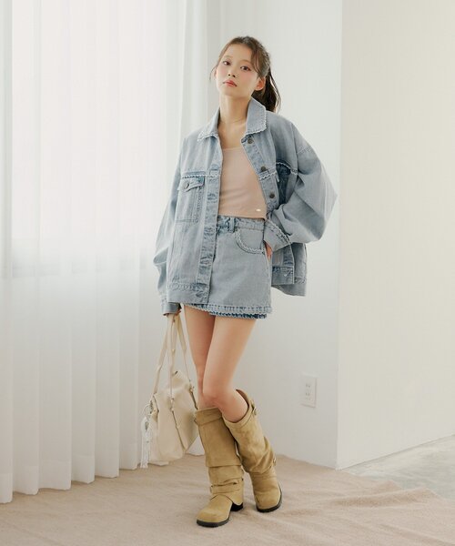 Chico(チコ)の「ルーズデニムジャケット(デニムジャケット・レディース・ネイビー/ブルー系その他6/ブルー系その他3/ブルー系その他・FREE)」の10枚目の写真