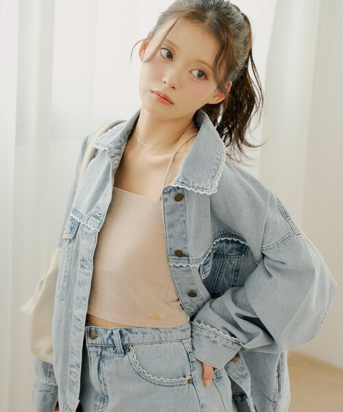 Chico(チコ)の「ルーズデニムジャケット(デニムジャケット・レディース・ネイビー/ブルー系その他6/ブルー系その他3/ブルー系その他・FREE)」の11枚目の写真