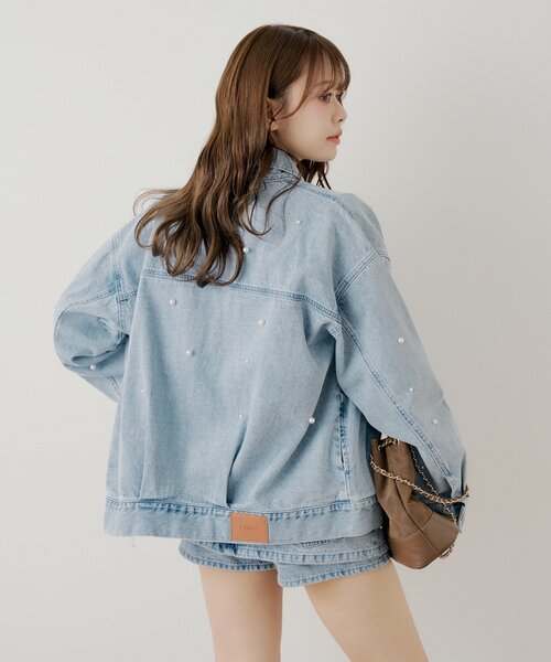 Chico(チコ)の「ルーズデニムジャケット(デニムジャケット・レディース・ネイビー/ブルー系その他6/ブルー系その他3/ブルー系その他・FREE)」の14枚目の写真