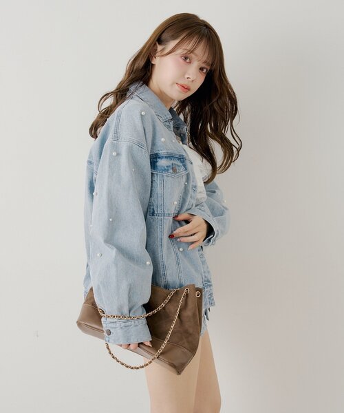 Chico(チコ)の「ルーズデニムジャケット(デニムジャケット・レディース・ネイビー/ブルー系その他6/ブルー系その他3/ブルー系その他・FREE)」の15枚目の写真