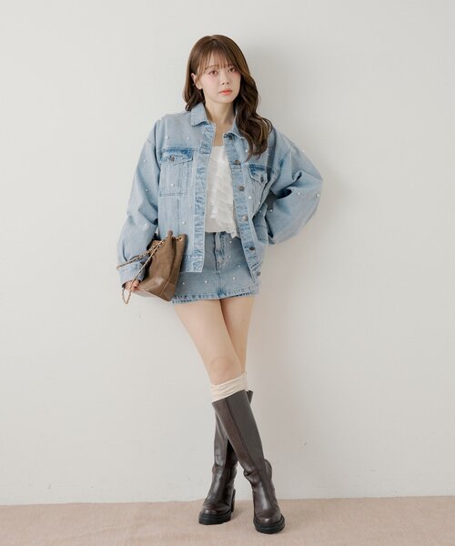 Chico(チコ)の「ルーズデニムジャケット(デニムジャケット・レディース・ネイビー/ブルー系その他6/ブルー系その他3/ブルー系その他・FREE)」の16枚目の写真