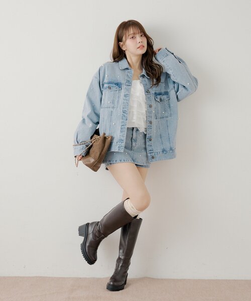 Chico(チコ)の「ルーズデニムジャケット(デニムジャケット・レディース・ネイビー/ブルー系その他6/ブルー系その他3/ブルー系その他・FREE)」の17枚目の写真