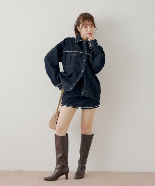 Chico(チコ)の「ルーズデニムジャケット(デニムジャケット・レディース・ネイビー/ブルー系その他6/ブルー系その他3/ブルー系その他・FREE)」の22枚目の写真