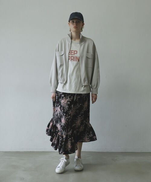 GARAGE OF GOOD CLOTHING（ガレージオブグッドクロージング）の「総針ニットWzipブルゾン2（ブルゾン・レディース・ライトベージュ/ライトグレー/カーキ・FREE）」の5枚目の写真