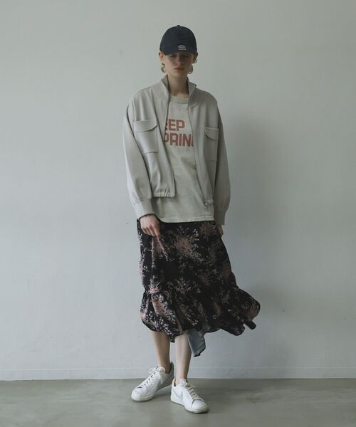 GARAGE OF GOOD CLOTHING（ガレージオブグッドクロージング）の「総針ニットWzipブルゾン2（ブルゾン・レディース・ライトベージュ/ライトグレー/カーキ・FREE）」の6枚目の写真