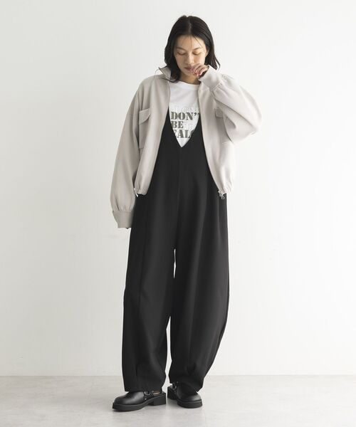 GARAGE OF GOOD CLOTHING（ガレージオブグッドクロージング）の「総針ニットWzipブルゾン2（ブルゾン・レディース・ライトベージュ/ライトグレー/カーキ・FREE）」の11枚目の写真