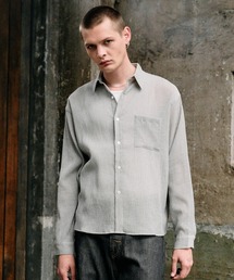 Regen Glanz(���[�Q���O�����c)��crinkle texture relaxed shirt / ��ݸ�ø�����ׯ�����(�V���c/�u���E�X)
