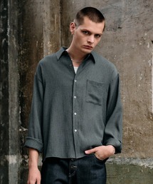 Regen Glanz(���[�Q���O�����c)��crinkle texture relaxed shirt / �N�����N���e�N�X�`���[�����b�N�X�V���c(�V���c/�u���E�X)