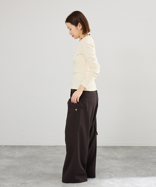 IENA（イエナ）の「FLORE FLORE/フローレフローレ IMAN LONGSLEEVE カットソー  IMA-LS（Tシャツ/カットソー・レディース・レッド/ブラウン/アイボリー・FREE）」の9枚目の写真