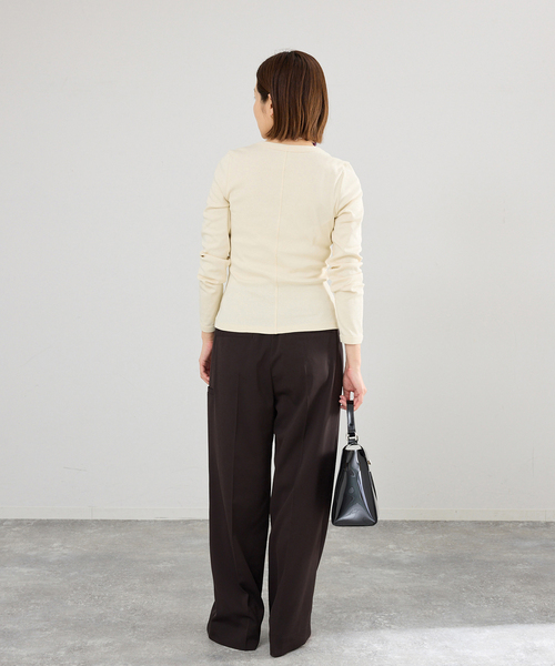 IENA（イエナ）の「FLORE FLORE/フローレフローレ IMAN LONGSLEEVE カットソー  IMA-LS（Tシャツ/カットソー・レディース・レッド/ブラウン/アイボリー・FREE）」の10枚目の写真