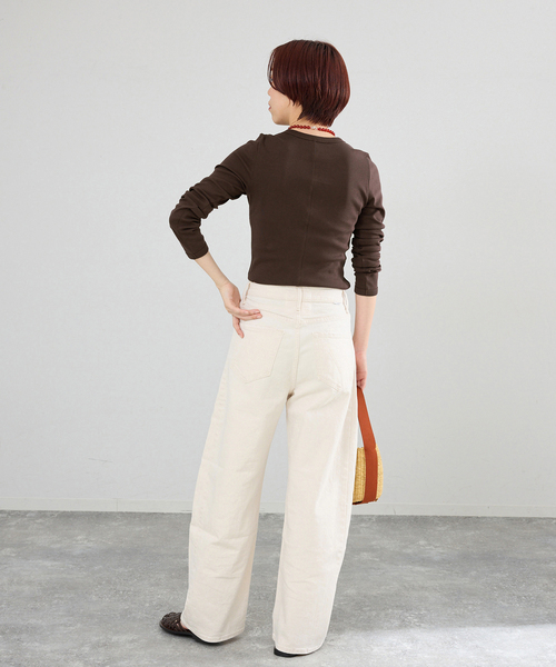 IENA（イエナ）の「FLORE FLORE/フローレフローレ IMAN LONGSLEEVE カットソー  IMA-LS（Tシャツ/カットソー・レディース・レッド/ブラウン/アイボリー・FREE）」の16枚目の写真