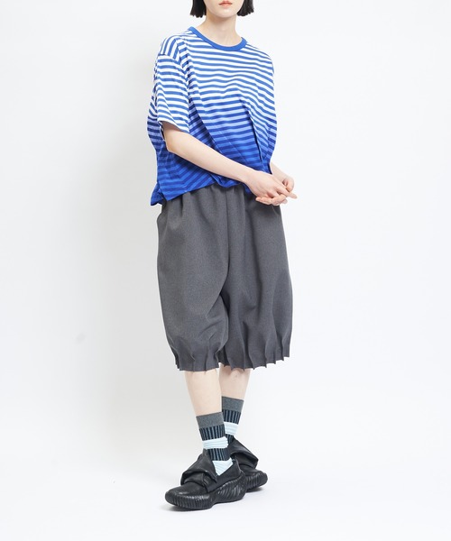 gomme（ゴム）の「タックツイルパンツ（その他パンツ・レディース・ブラック/チャコールグレー・MEDIUM）」の4枚目の写真