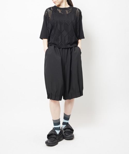 gomme（ゴム）の「タックツイルパンツ（その他パンツ・レディース・ブラック/チャコールグレー・MEDIUM）」の6枚目の写真