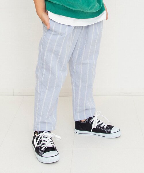BREEZE(ブリーズ)の「サッカーストライプパンツ(その他パンツ・キッズ・グリーン/ピンク/ブルー・80/90/100/120/140/110)」の1枚目の写真