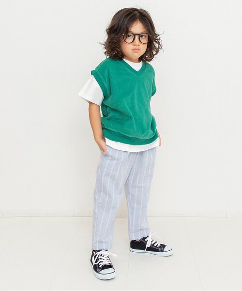 BREEZE(ブリーズ)の「サッカーストライプパンツ(その他パンツ・キッズ・グリーン/ピンク/ブルー・80/90/100/120/140/110)」の6枚目の写真