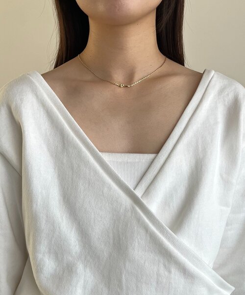 CAPRICIEUX LE'MAGE（カプリシューレマージュ）の「【前後2WAY】カシュクール袖レーススウェット（Tシャツ/カットソー・レディース・ホワイト/ベージュ/グレー・FREE）」の20枚目の写真