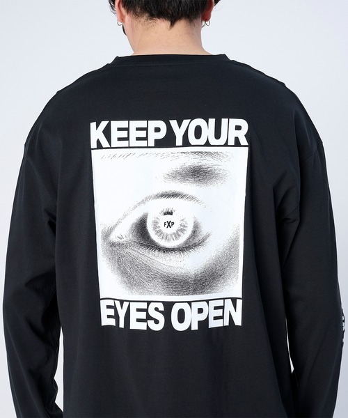 FLASH PACKER(フラッシュパッカー)の「FLASH PACKER フラッシュパッカー / リラックスシルエット Dry Silky Cotton ロングスリーブ 眼差しプリント Tシャツ ロンT // XLT-EYES(Tシャツ/カットソー・メンズ・ホワイト/ブラック/グレー・SMALL/MEDIUM/LARGE/X-LARGE)」の11枚目の写真