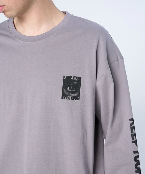 FLASH PACKER(フラッシュパッカー)の「FLASH PACKER フラッシュパッカー / リラックスシルエット Dry Silky Cotton ロングスリーブ 眼差しプリント Tシャツ ロンT // XLT-EYES(Tシャツ/カットソー・メンズ・ホワイト/ブラック/グレー・SMALL/MEDIUM/LARGE/X-LARGE)」の14枚目の写真