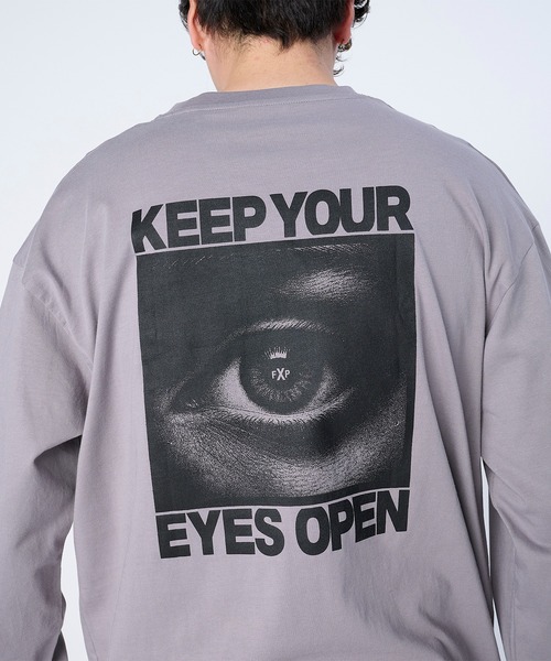 FLASH PACKER(フラッシュパッカー)の「FLASH PACKER フラッシュパッカー / リラックスシルエット Dry Silky Cotton ロングスリーブ 眼差しプリント Tシャツ ロンT // XLT-EYES(Tシャツ/カットソー・メンズ・ホワイト/ブラック/グレー・SMALL/MEDIUM/LARGE/X-LARGE)」の16枚目の写真
