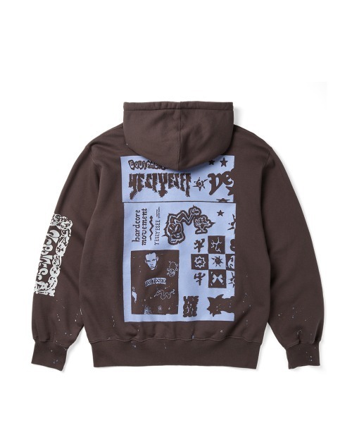 YESEYESEE(イエスアイシー)の「Scanned Zip-up Hoodie(パーカー・メンズ・ダークブラウン/ブルー系その他・M/S/XL/L)」の3枚目の写真