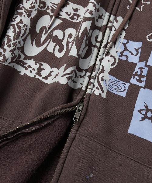 YESEYESEE(イエスアイシー)の「Scanned Zip-up Hoodie(パーカー・メンズ・ダークブラウン/ブルー系その他・M/S/XL/L)」の6枚目の写真
