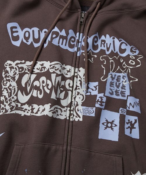 YESEYESEE(イエスアイシー)の「Scanned Zip-up Hoodie(パーカー・メンズ・ダークブラウン/ブルー系その他・M/S/XL/L)」の7枚目の写真